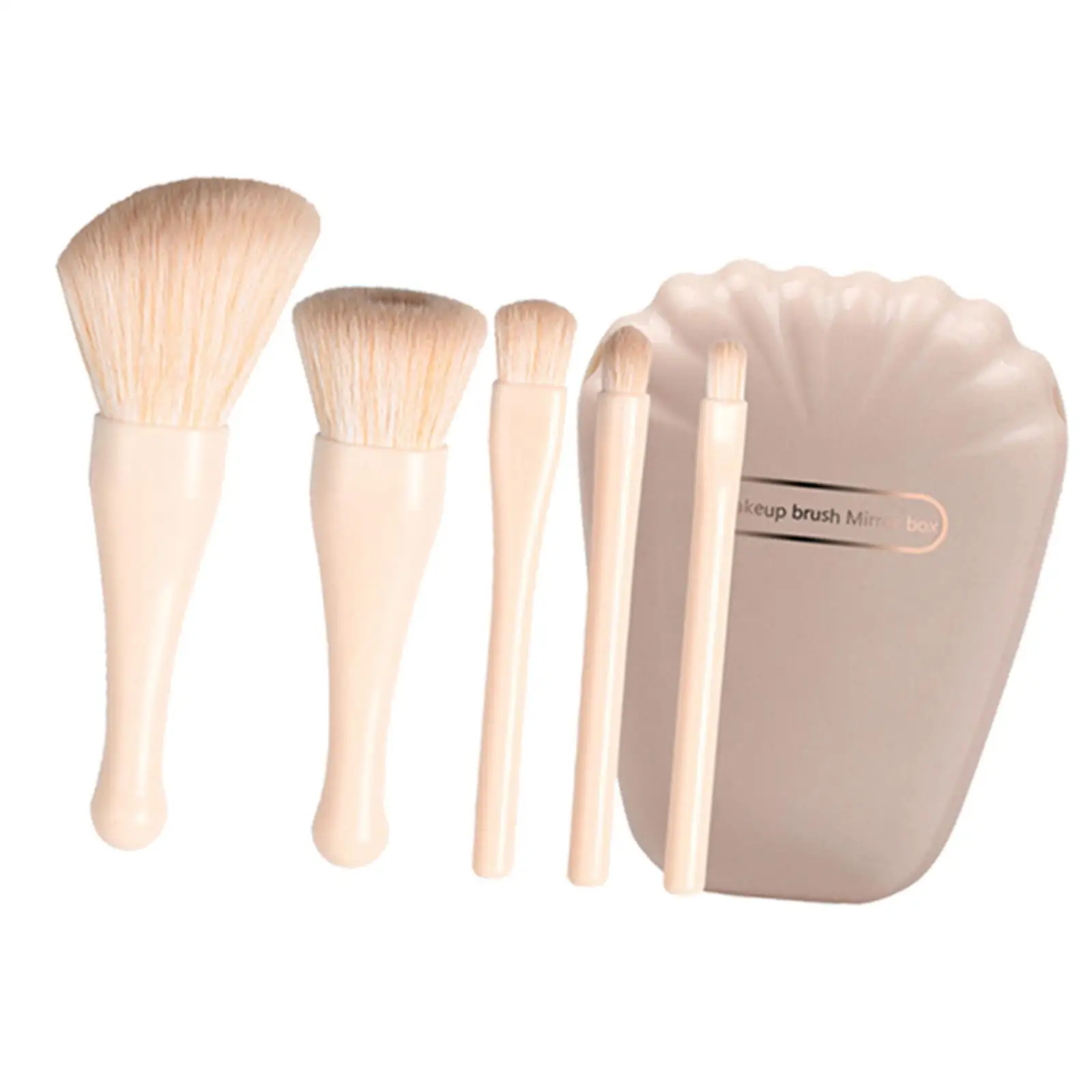 Travel Portable Makeup Brushes with Box Fiber Hair Brush Set Multifunctional Beauty Kit for Women