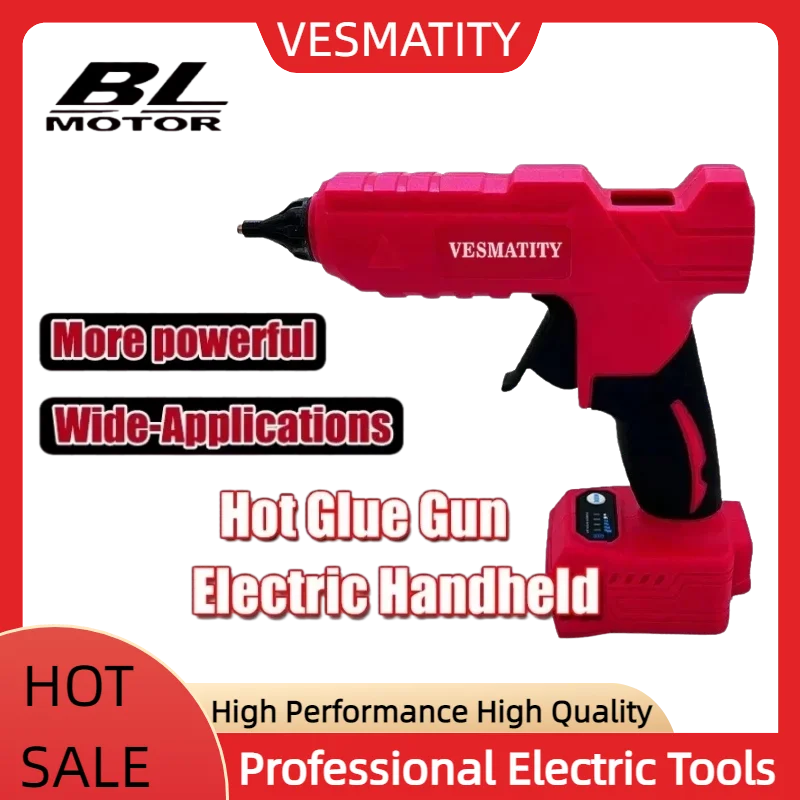 Cordless Electric Hot Melt Glue Gun Electric Glue Gun 11mm Glue Stick Hot Melt Welding Air Gun For Milwaukee 18V/20V Battery