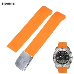 Rubber silicone strap For Tissot 1853 Tengzhi T-Touch original T013 rubber watch band T047T081T33 silicone watch band 20mm 21mm