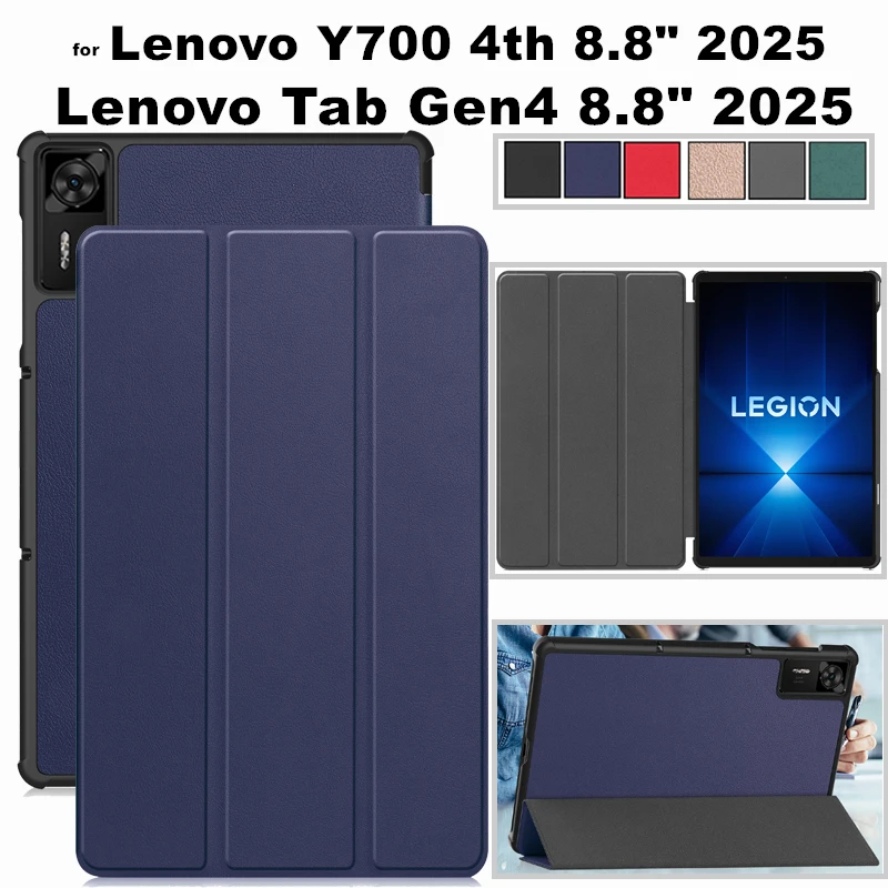 

for Lenovo Y700 4th 8.8 Inch 2025 TB322FC Tablet Cover PU Leather Case with Smart Stand Flip Case for Legion Tab Gen 4 Gen4 8.8