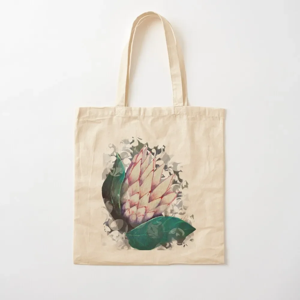 

Embellished Protea Tote Bag custom bags tote bag men Woman shopper bag foldable reusable