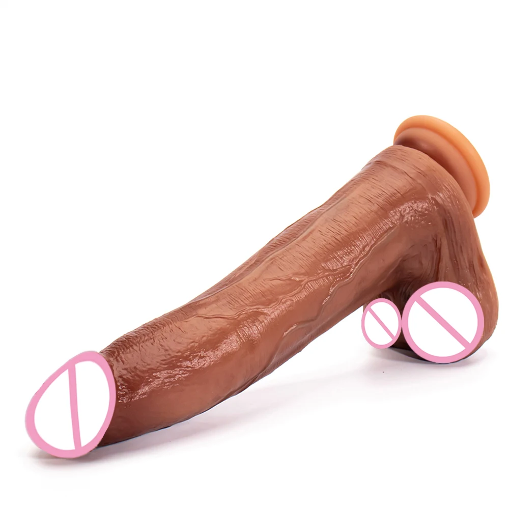 Big Long Vibrator Realistic Dildo Soft Silicone Penis Adult Sex Toys With Telescopic Swing Heating For Female Stimulator Orgasm