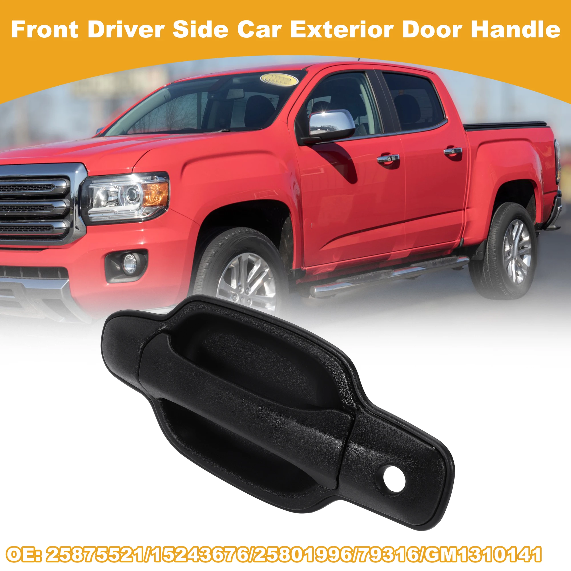 

UXCELL Front Driver Side Car Exterior Door Handle No.25875521 for GMC Canyon Black