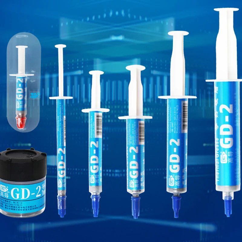 Net Weight 1/3/7/15/30 Grams Gray GD-2 Термопаста Thermal Conductive Grease Paste Plaster Heat Sink Compound For CPU GPU SSY