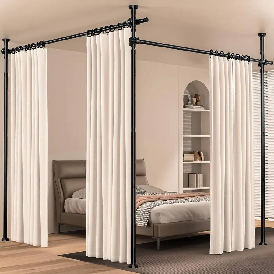 

Делитель-перегородка, карниз для штор без сверления, 410 футов высотой, 28140 дюймов в ширину, настенный разделитель для зонирования помещения, сверхпрочный разделитель-перегородка для помещений