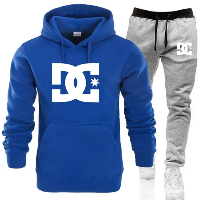 2026 Fall_Winter Men's Hoodie Pullover and Casual Pants Set, Autumn_Winter Outdoor Fashion Running and Fitness Two-Piece Set - view 4