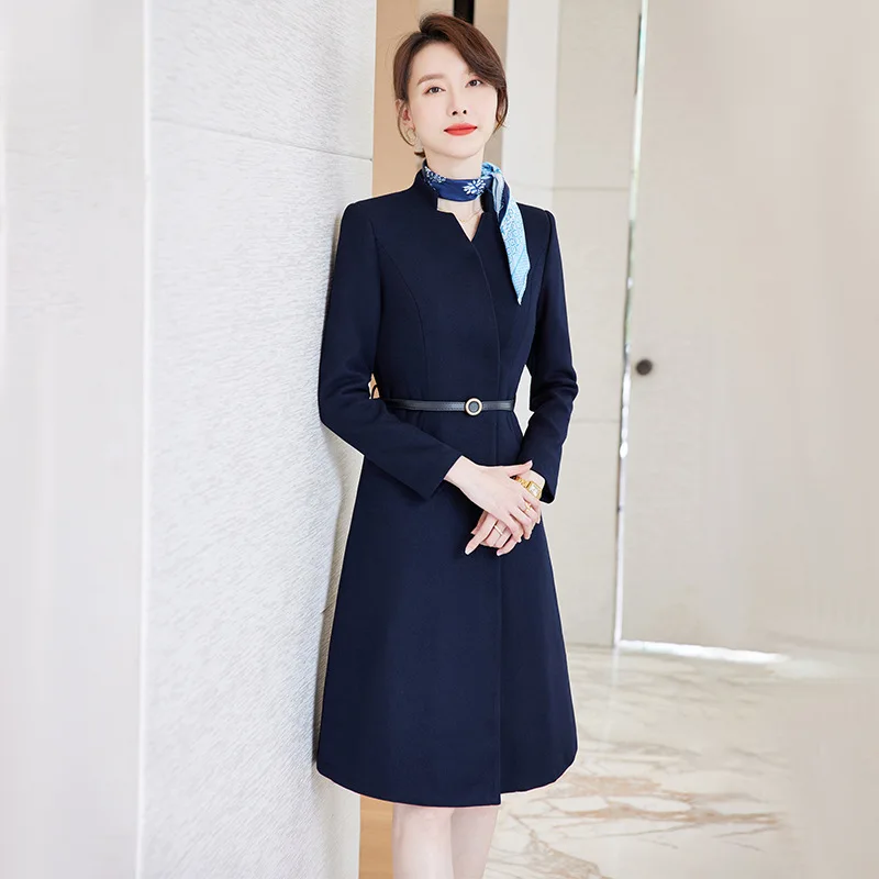 Wool high-end work clothes, coats, women's winter professional woolen jackets, jewelry store sales department, work clothes,