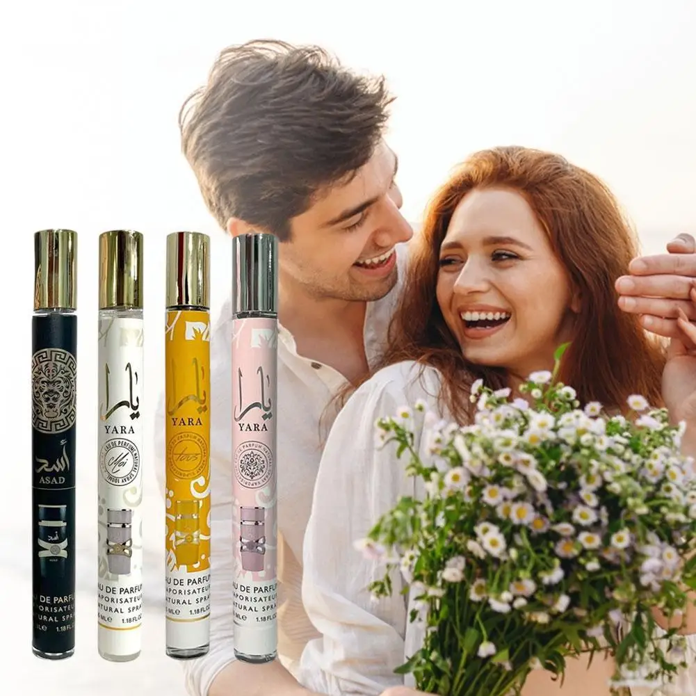 35ml Arabska Fabryka Perfum Neutralnych Trwały Zapach Długotrwały Zapach Czarny Różowy Żółty Biały Mini Rozmiar Kobiety Dubaj Perfumy