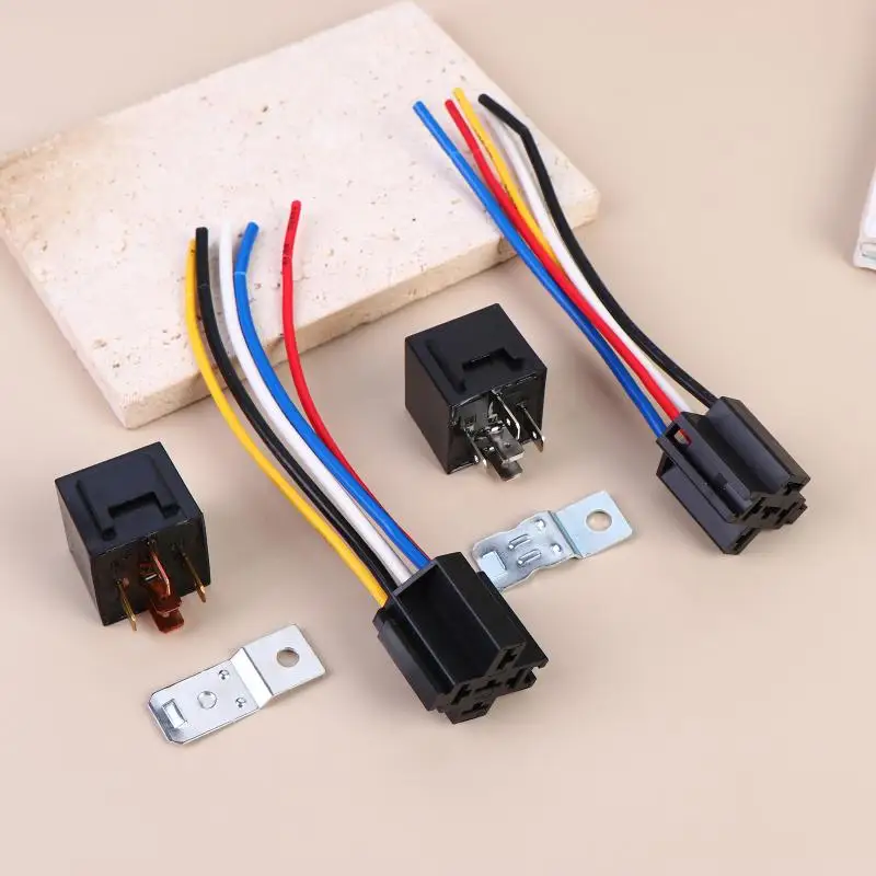 40A Car Relay 12V 24V 5Pin Heavy Duty Automotive Relay With Harness For Vehicle Power Switching