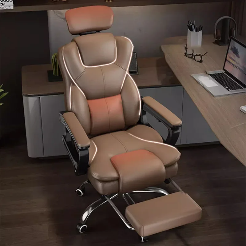 

Computer Chair Relaxation Armchair Comfy Chaise Design Rotating Stool With Wheels Vanity Meeting Armchairs Office Leg Rest Relax