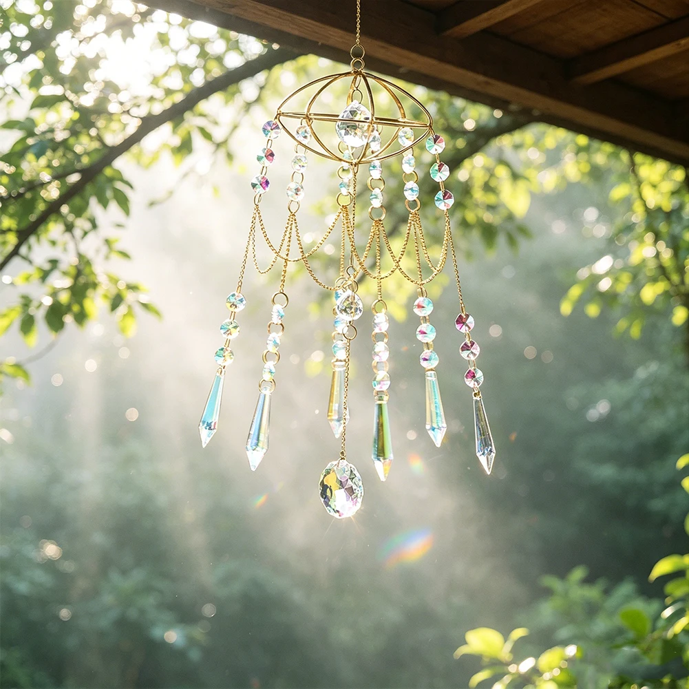 AB 크리스탈 샹들리에 선캐쳐 빈티지 메탈 랜턴 윈드차 - Boho Wind Chimes 리뷰 및 가격