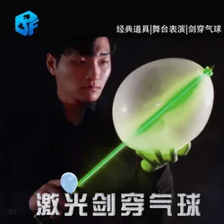 Laser through balloon Lightsaber High-tech Powerful Stage Illusions Gimmicks Mentalism Props Magician Funny Magic Show