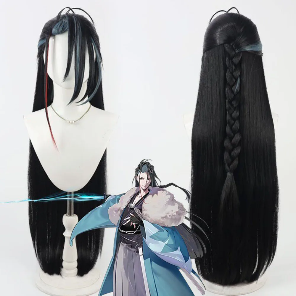 

Парик для косплея FGO Kondou Isami, черный градиентный парик с прядями разного цвета