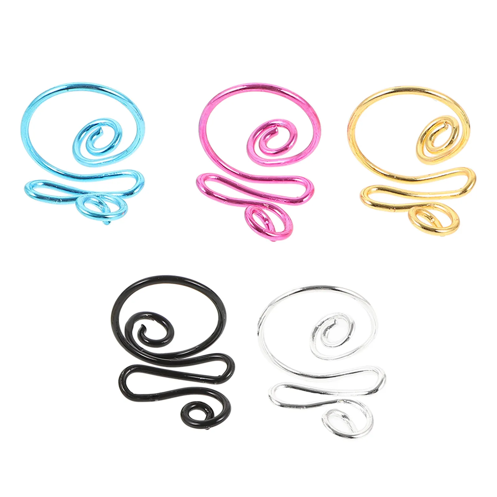 5Pcs Knitting Loop Finger Rings Metal Multi-Color Crochet Rings Yarn Tension Tools for Efficient Knitting Yarn Tension Ring
