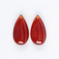 Natural Stone Red Agate Earring Beads 24x17x7mm 6g Semiprecious Stone Fashion Jewelry Women Earrings Accessories