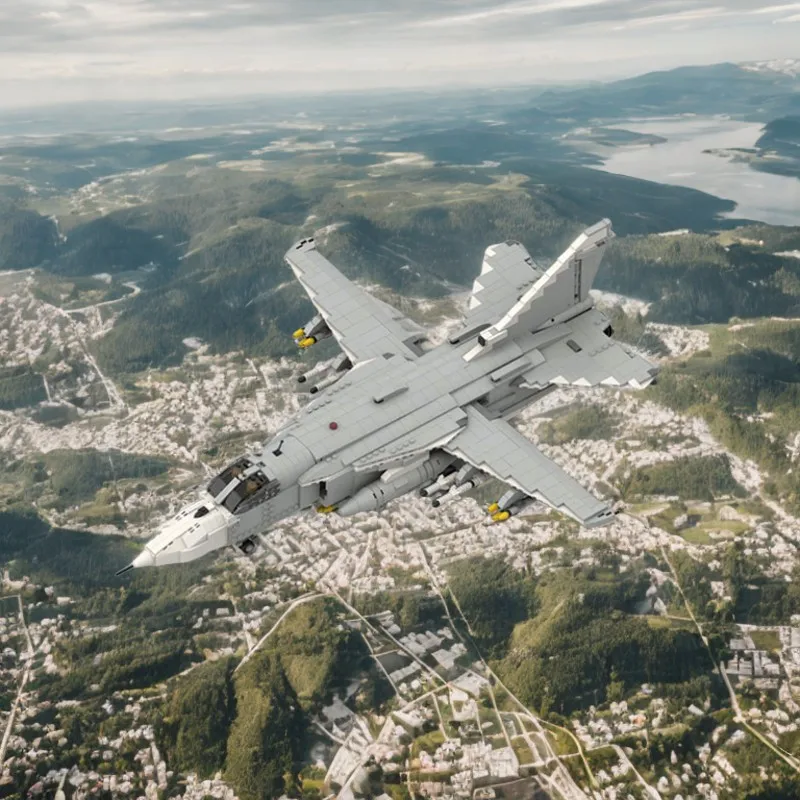 1474 قطعة MOC طائرة متنقلة موضوع Sukhoiing SU-24 1:34 مقياس رائعة الجناح تفاصيل لتقوم بها بنفسك نموذج اللبنات عيد ميلاد اللعب هدية #6