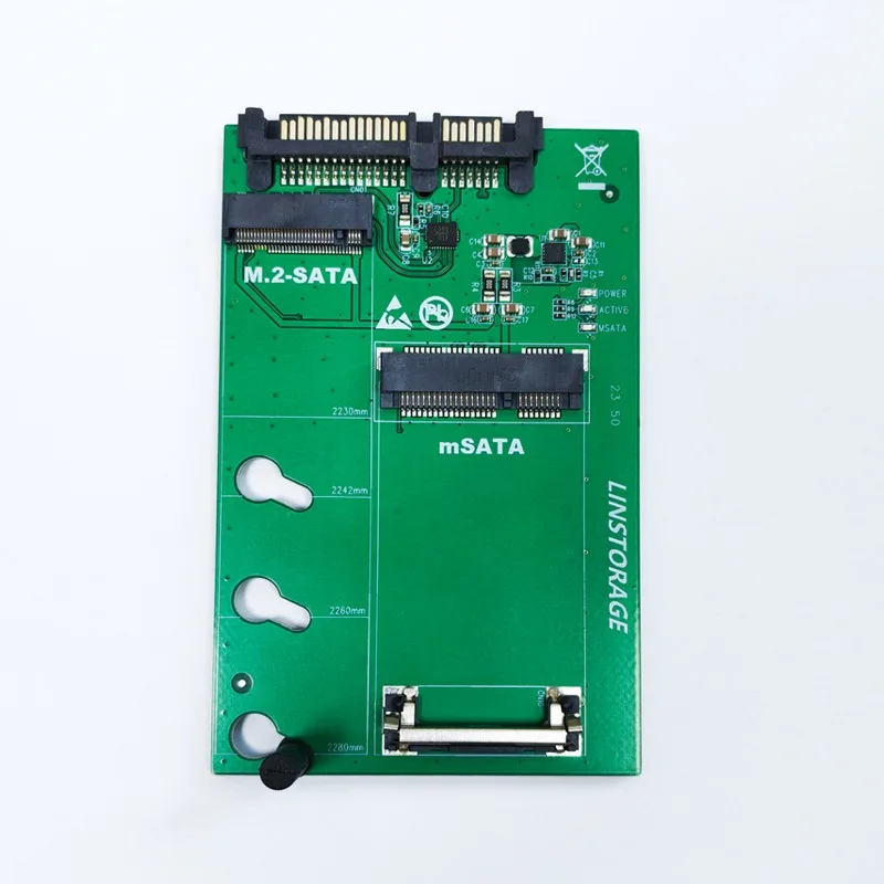 M.2 NGFF to SATA3 Adapter, MSATA SSD Converter for Laptop, Notebook Hard Drive Adapter Card