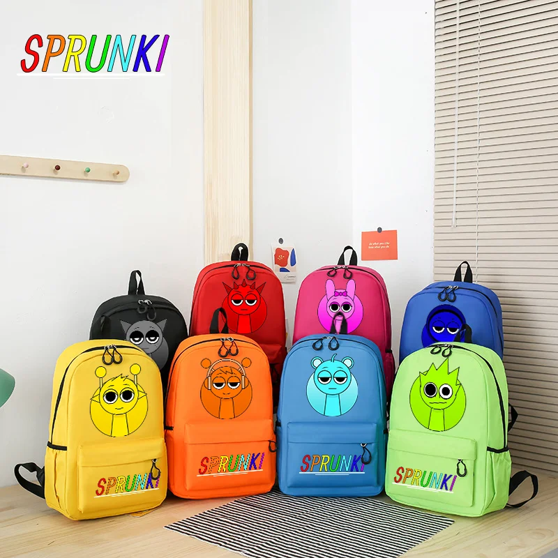 Sprunki Incredibox SchoolBag Primary School Bookbag Large-capacity Cartoon Anime Knapsack High-quality Backpack Laptop Bag Gift
