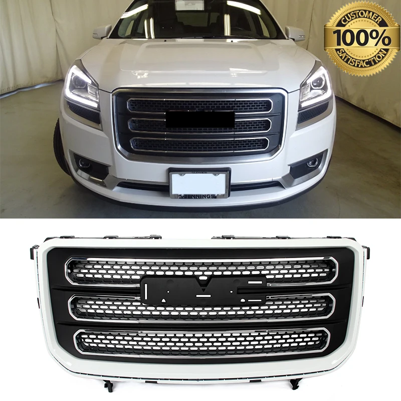 For GMC Acadia SLT 2013-2017 Front Bumper Upper Grille Assembly Summit White