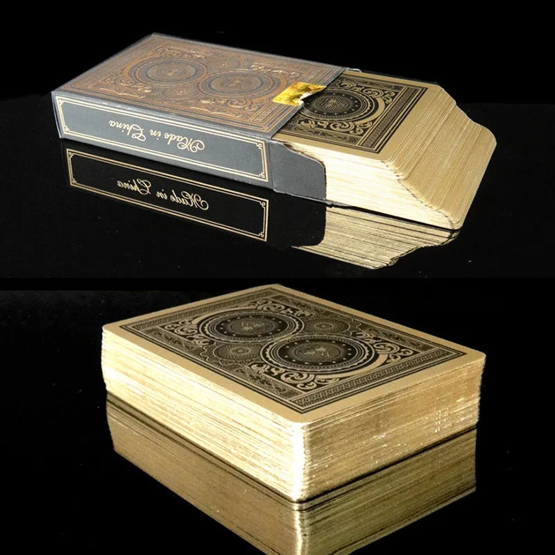 2 Pcs/Lot Gold Silver PVC Thicker Full Plastic Playing Cards Waterproof Durable Poker Cards Game Deck Poker Set Magic Cards