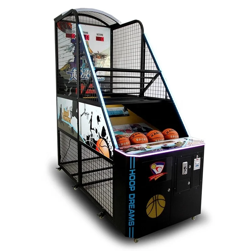 Indoor Amusement Electronic Basketball Arcade Game Machine Coin Operated Collapsible street basketball machine