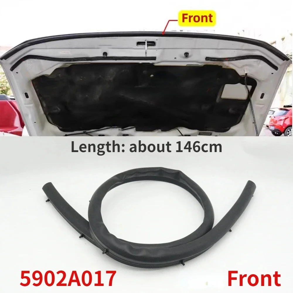 4PC/Set Car Front Hood Rubber Bonnet Seal Strip For Mitsubishi Pajero Montero Shogun V8 V93 V97 V98 V95 2007-2020