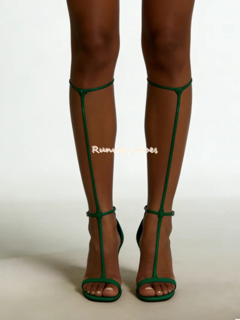 

Pointed Toe Stilettos Single Lacing Women's Sandals Sexy Exposed Instep Summer Women's Luxury Footwear Handmade Banquet Shoes