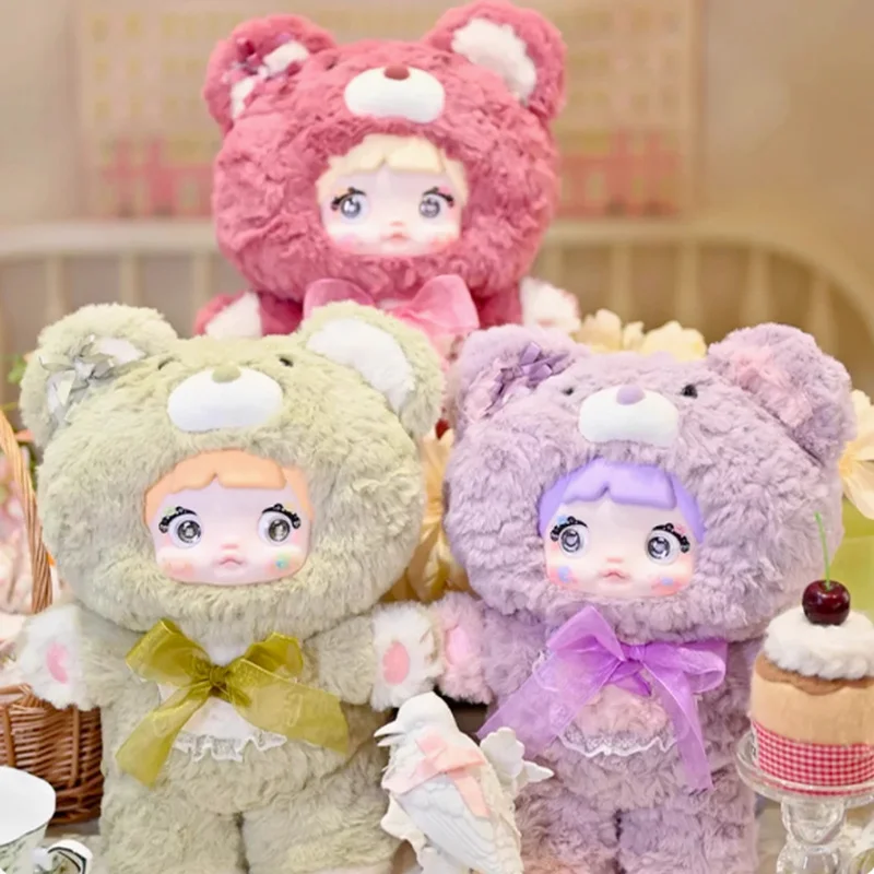 Hot Nommi 400% กล่องตาบอด Goodnight Bear Series Nommi ตุ๊กตาไวนิลตกแต่งห้องตุ๊กตา Mystery กล่องของเล่น Xmas ของขวัญของเล่น