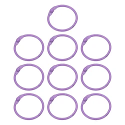 10Pcs Loose Leaf Binder Rings Book Hoops Metal Flash Card Book Binding Rings for Key Chain Index Card Scrapbooks Office Supplies