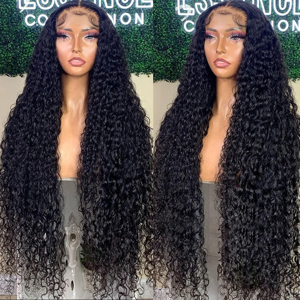 Water Wave Lace Front Wig 13x4 Lace Front Human Hair Wigs For Black Women Pre Plucked 30 34 Inch Hd Loose Deep Wave Frontal Wig