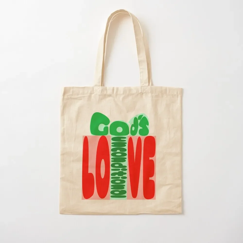 

God's Unconditional Love Word Art Present Tote Bag Women's bag Lady bag tote bags cloth bags eco pack