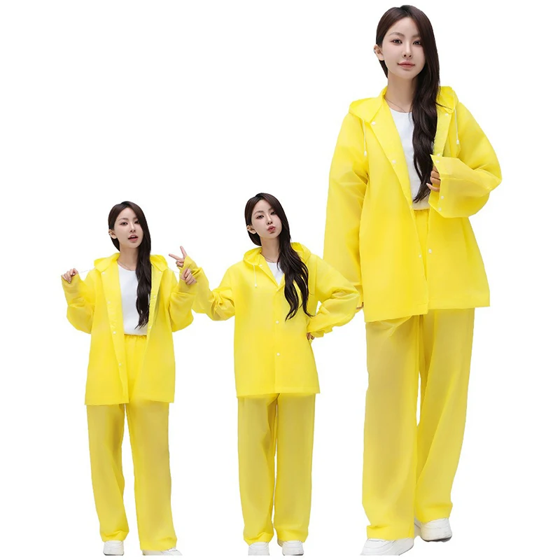 EVA raincoat rain pants set split motorcycle riding adult labor protection lengthened and thickened body storm protection