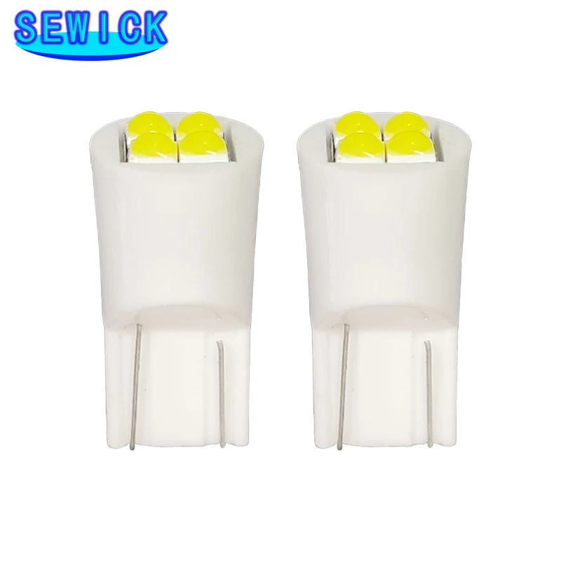 

200PCS T10 W5W LED 3030 4SMD Turn Signals Clearance Rear License Plate Lights Car Interior Lighting Instrument Panel Lamp 12V