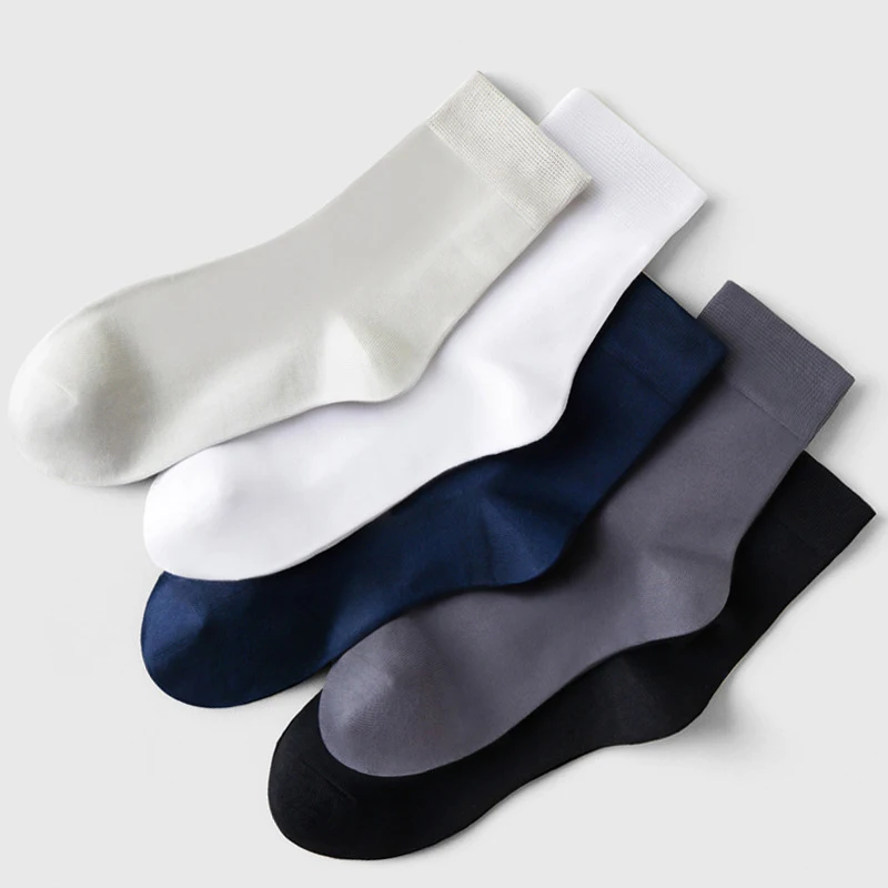 10 Pasang Kaus Kaki Serat Bambu Pria Kasual Hitam Bisnis Bernapas Anti-bakteri Nyaman Kaus Kaki Kualitas Tinggi Ukuran Pria EU38-45