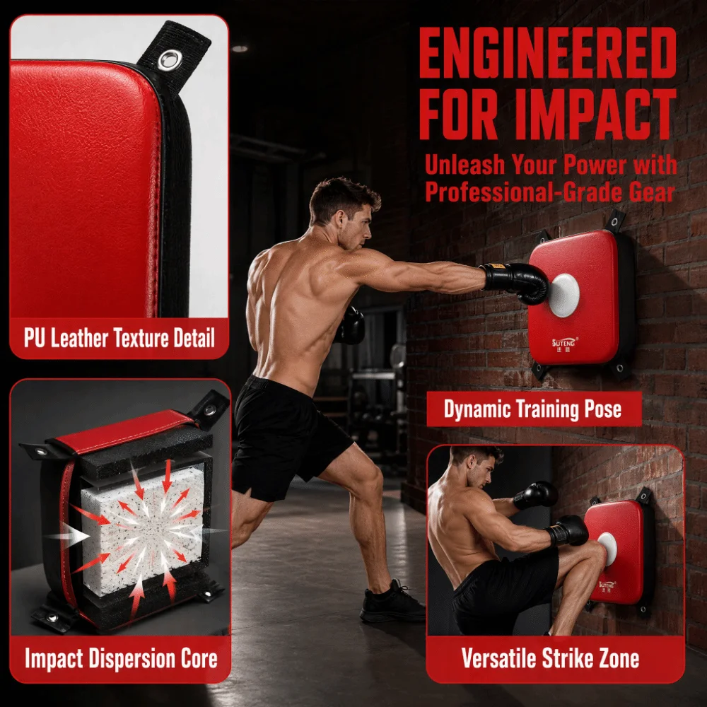 Artificial Leather Boxing Target Pad Adjustable Punch Pad Wall Mounted Punch Pad Boxing Supplies Wall Mounted