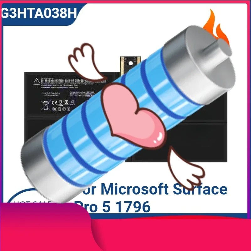 

G3HTA038H DYNM02 Аккумулятор для ноутбука Microsoft Surface Pro 5 1796, Pro 6 1807 1809 12,3 дюйма серии планшетов 7,57 В 5940 мАч ноутбука