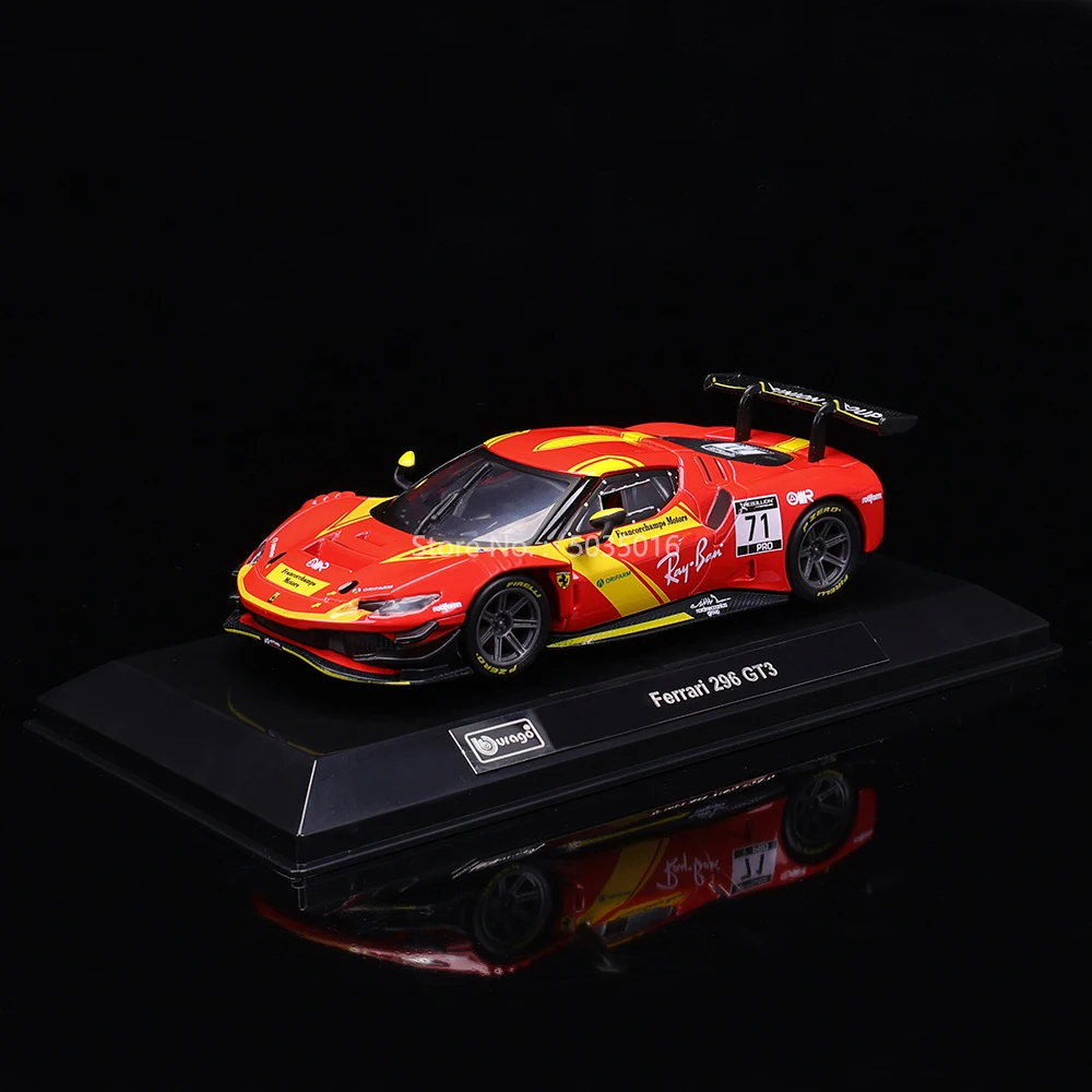 Bburago 1:43 Ferrari 296 gt3 2022 250 312p 812 488 racing model simulation car model alloy car toy male collection gift