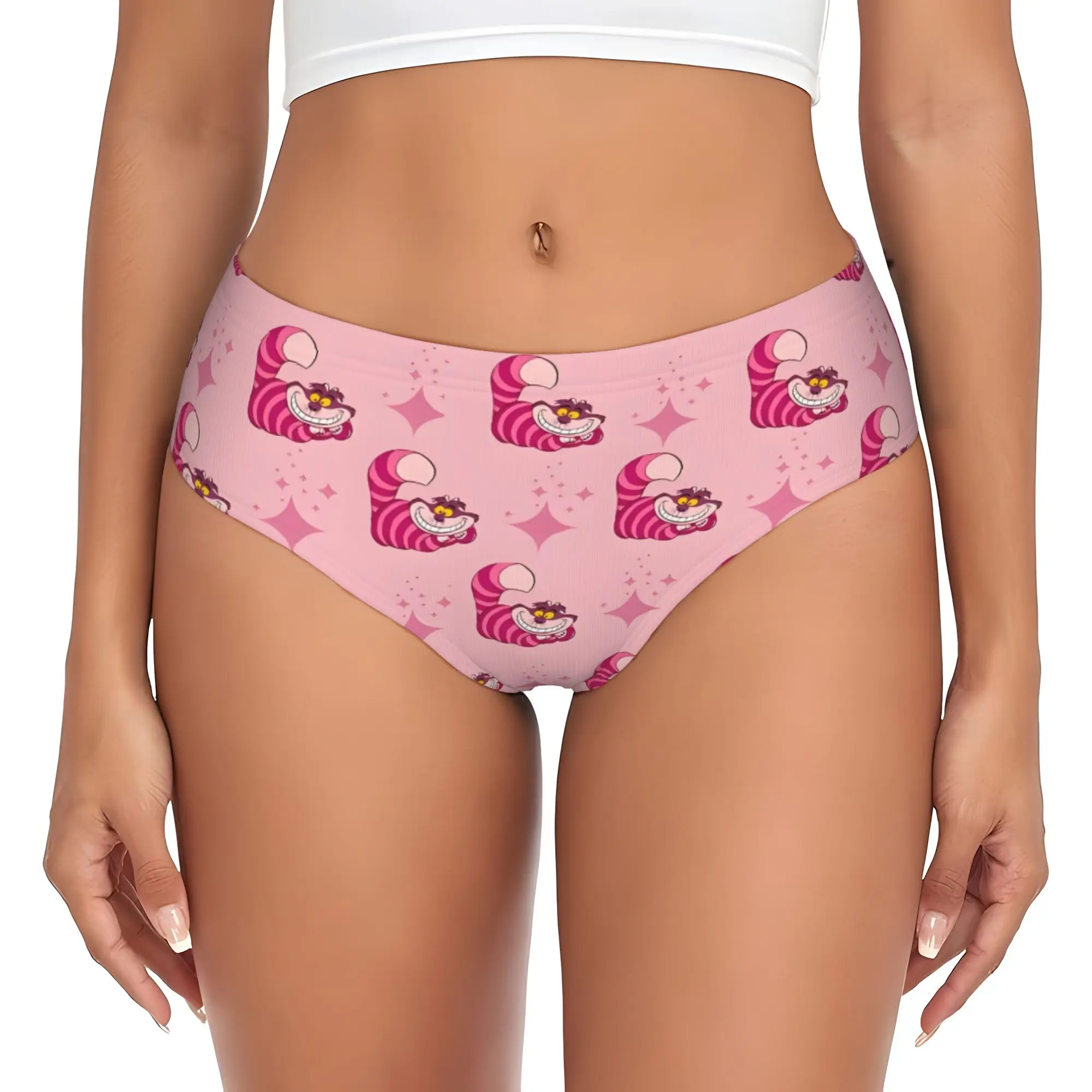 Culottes personnalisées pour femmes C-Cheshire Anime Cat, sous-vêtements extensibles