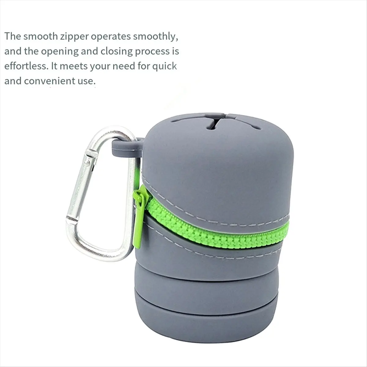 صندوق صيد السمك يطير صناديق سيليكون قابلة للطي مع سحاب سلة المهملات المحمولة مع مشابك حلقة تسلق ملحقات الصيد [cilae-17R]