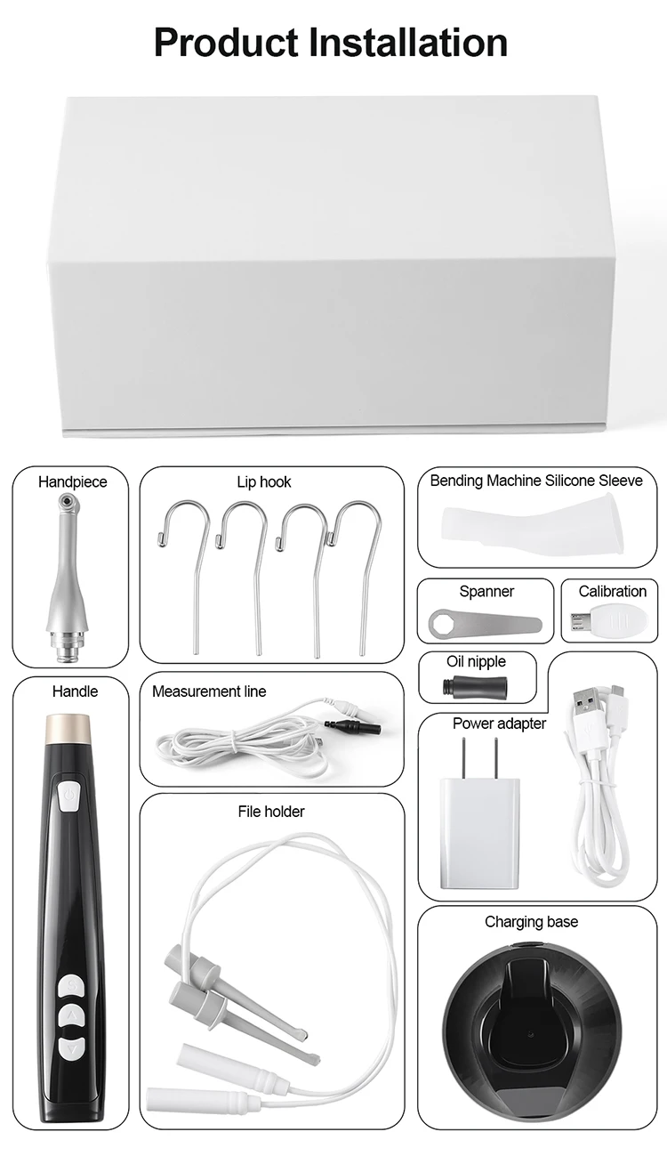 AZDENT 2-in-1 Dental Endo Motor mit integriertem Apex-Lokator, bürstenloser 1:1 Mini-Winkelstück, 6 Rotationsmodi, Wurzelkanalinstrument – Detail 8