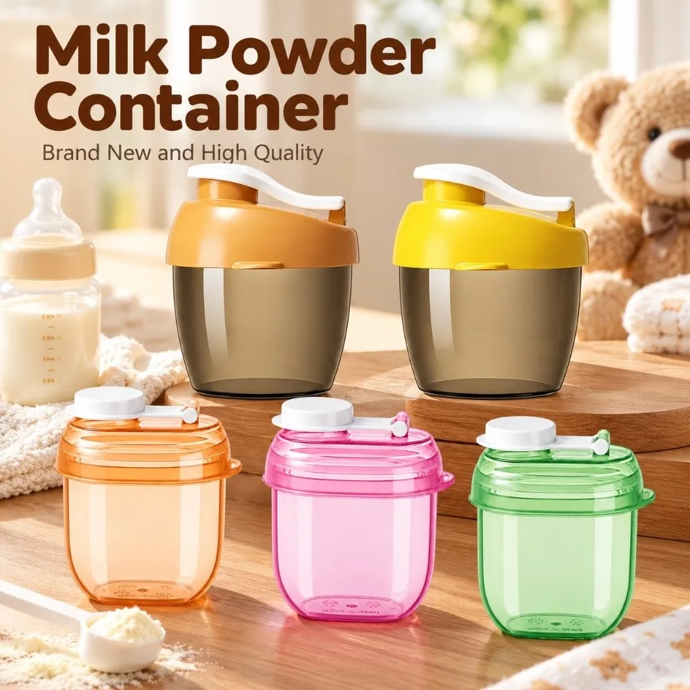 Spill-Proof Lid Milk Powder Box Sealed Mini Feeding Lunch Box With Milk Powder Spoon Toddle Snacks Container