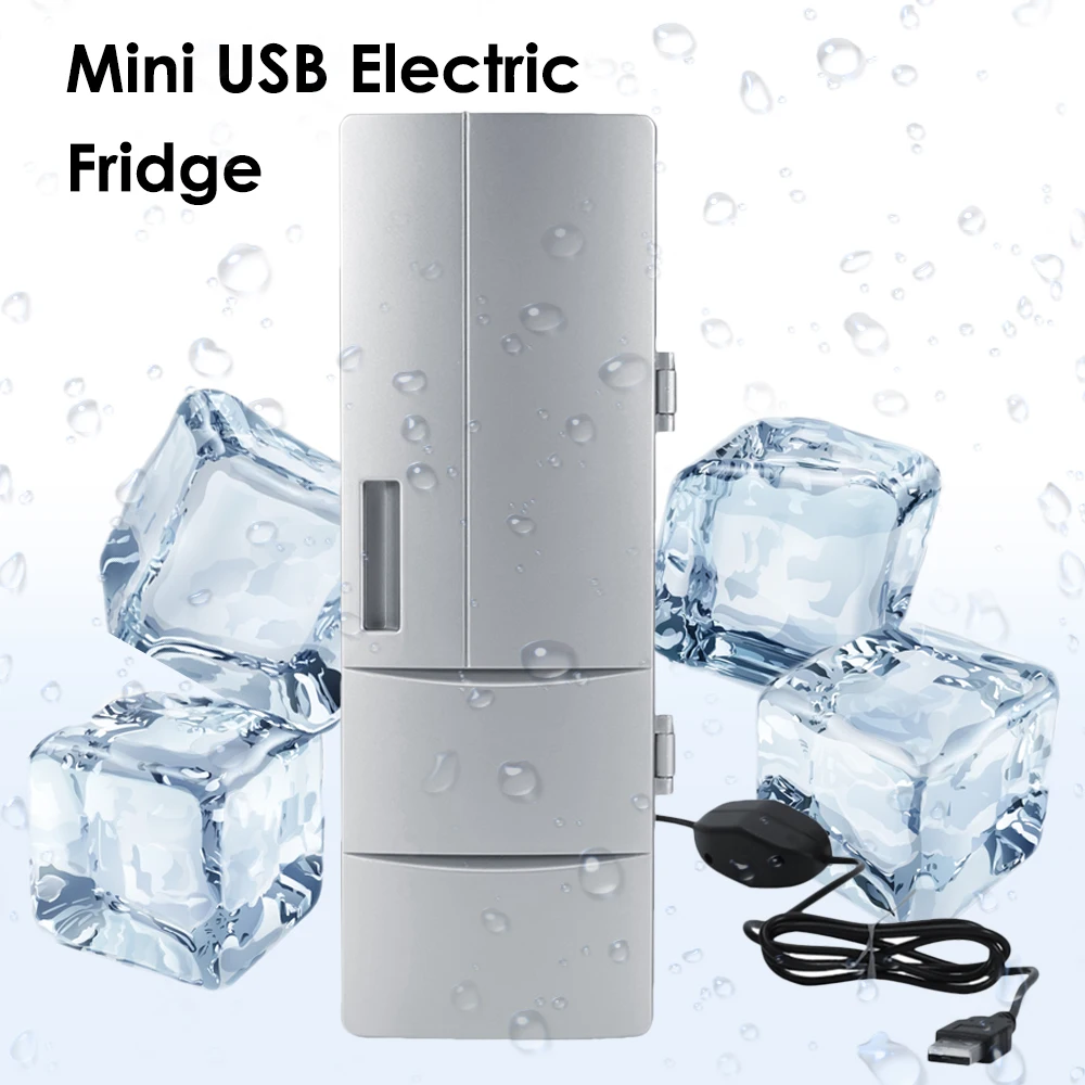 Portable Mini Car Beverage Cooling Fridge Multi-functional Cooler and Warmer Electric Mini USB Refrigerator Mini Fridge Cooler