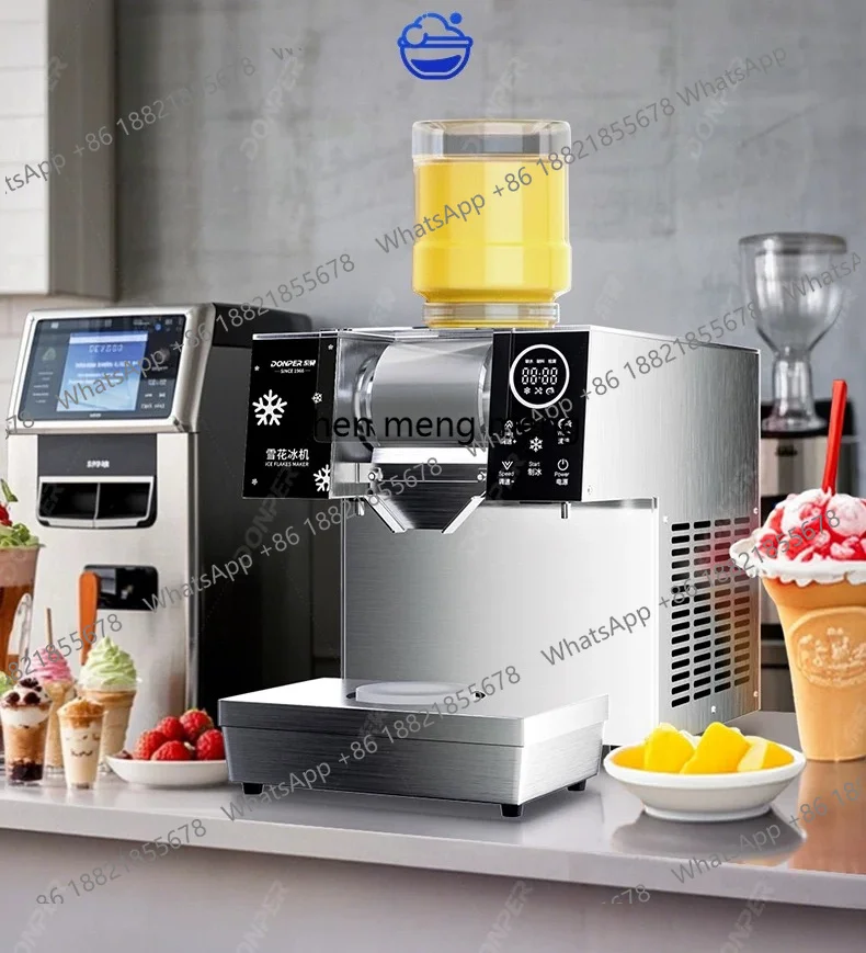 Korean-style snowflake ice machine commercial fully automatic, ice machine stall ice crushing machine