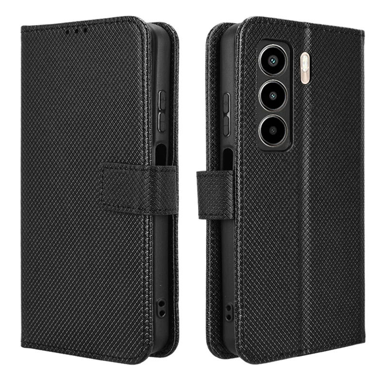 ل Itel Power 70 4G حافظة فليب فاخر الماس نمط الجلد محفظة جلدية غطاء الحبل ل Itel Power 70 4G جراب هاتف