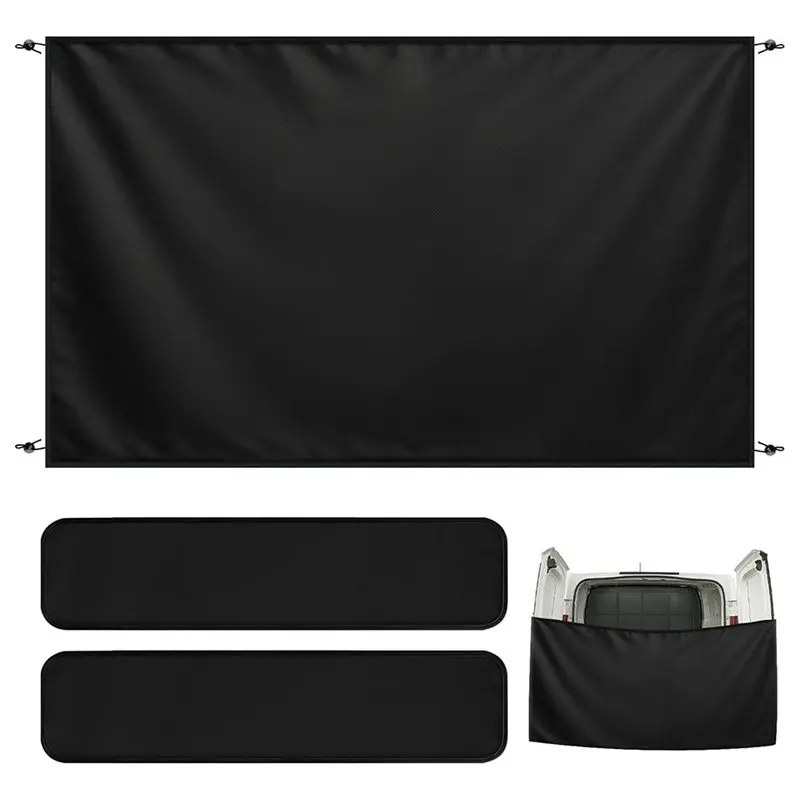 

Rear Door Shower Curtain Waterproof Oxford RV Truck Quick Magnetic Installation, Privacy Protection, Includes Storage Bag