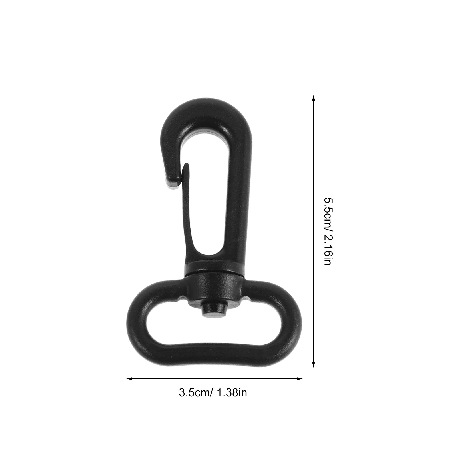 15 قطعة هوك الدورية الأسود البلاستيك قطب المفاجئة المشبك لحقيبة حزام محفظة ظهره Diy بها بنفسك الأجهزة 360 درجة دائم جراد البحر المشابك