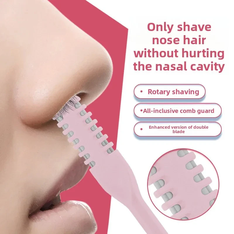 Nose Hair Trimmers 360 Degree Nose Hair Trimmers Double Head Rotating Washable Safe Formula Portable Hair Removal Accessoris