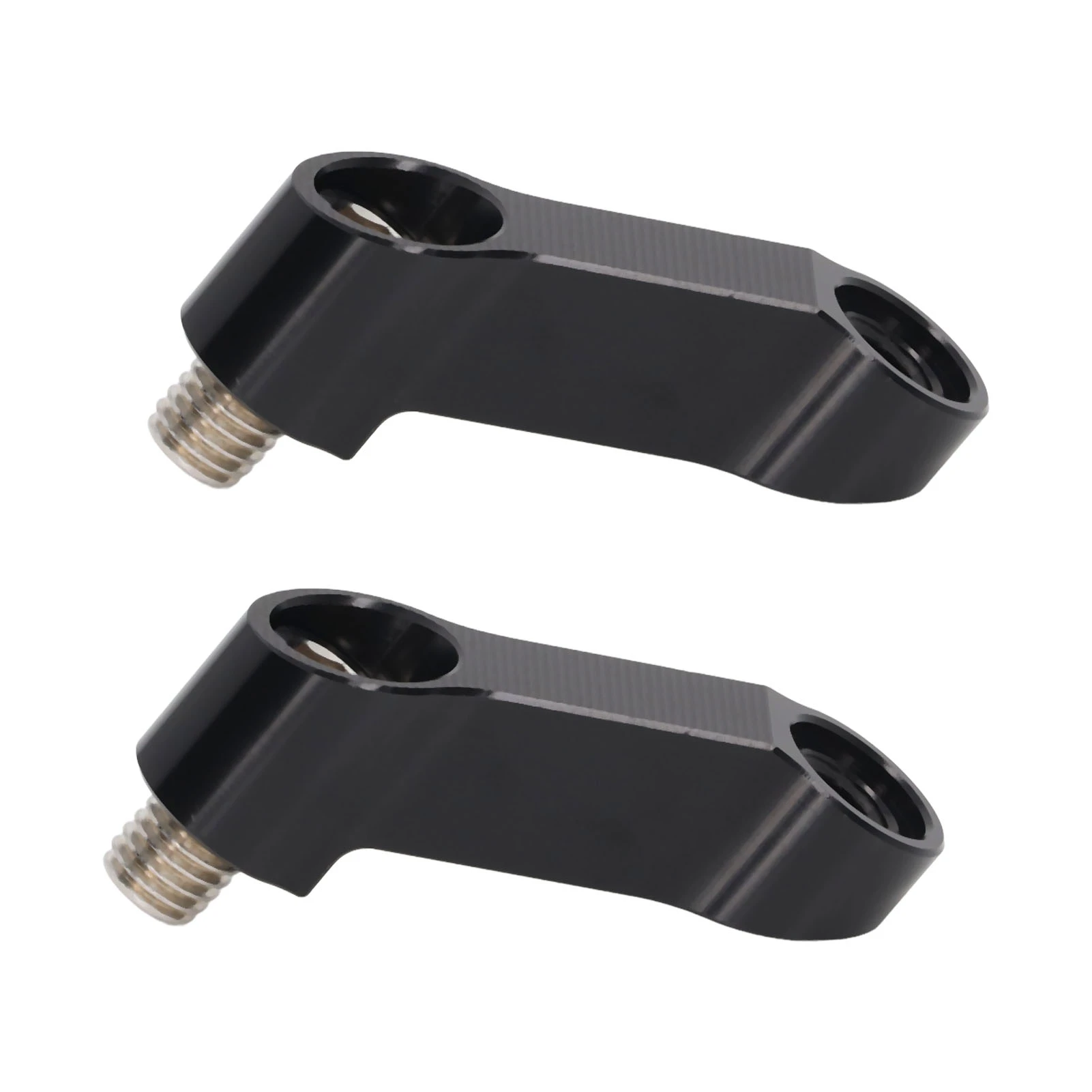 1 Pair 10mm/0.39in Motorcycle Mirror Mount Riser Extender Adapter Replacement for NMAX 155 125 2015‑2022