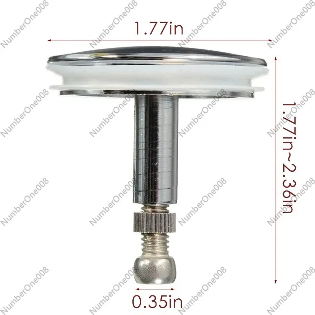 45mm Bathtub Plug Bath Pop Up Waste Plug Only Flat Seal Brass Bathroom Replacement Tub Drain Drainer Strainer Stopper Kitchen