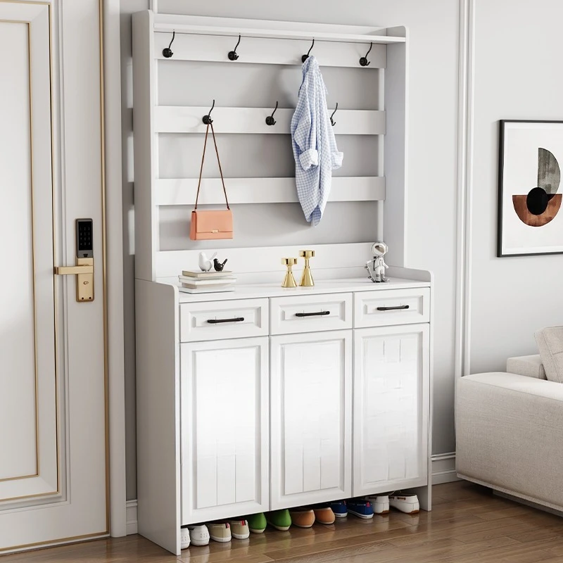 

Large capacity coat rack at the door of the home, entrance cabinet, balcony storage cabinet, home shoes